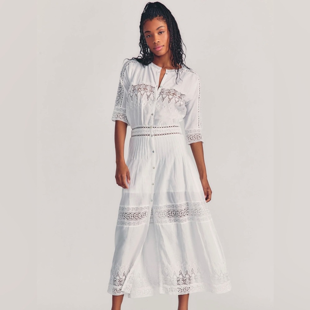 Loveshackfancy Beth Midi dress small NWT